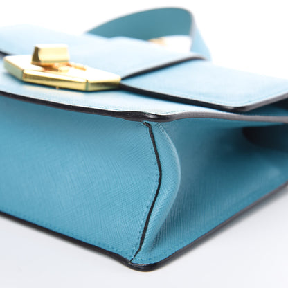 Prada Saffiano Lock Crossbody Turchese 8 of 12