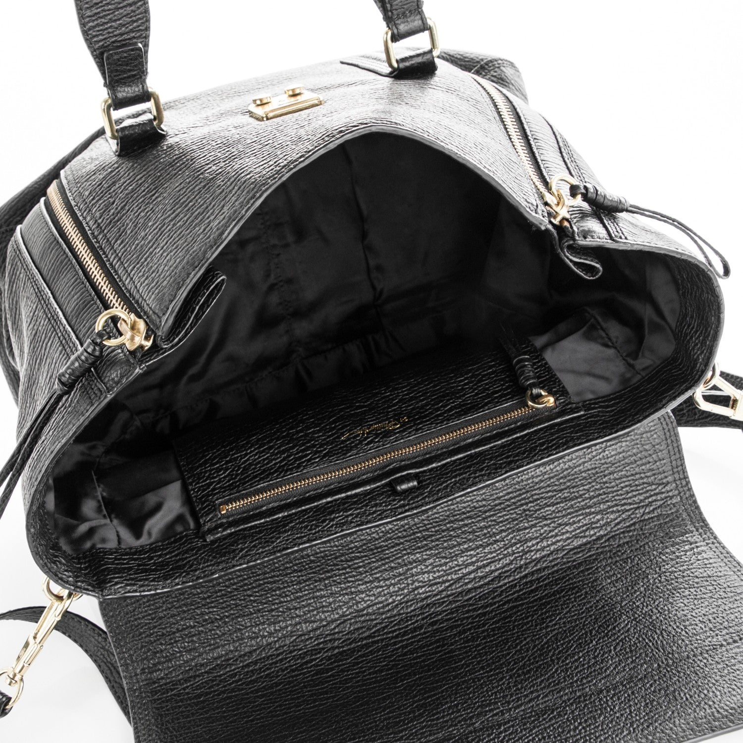 3.1 Phillip Lim 3.1 Textured Calfskin Large Pashli Satchel Black 5 of 8