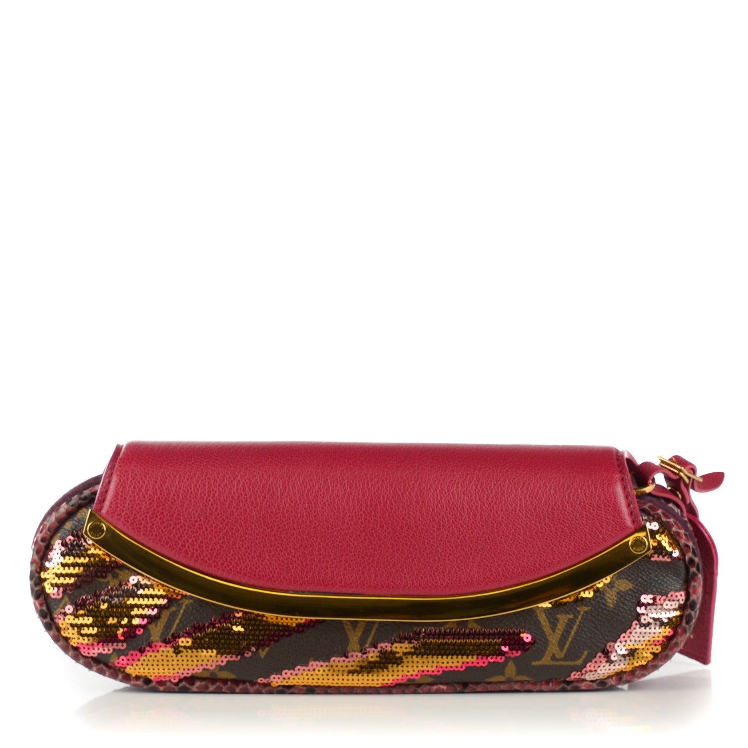 Louis Vuitton Monogram Sequins Savage Cub Clutch Rose 1 of 7