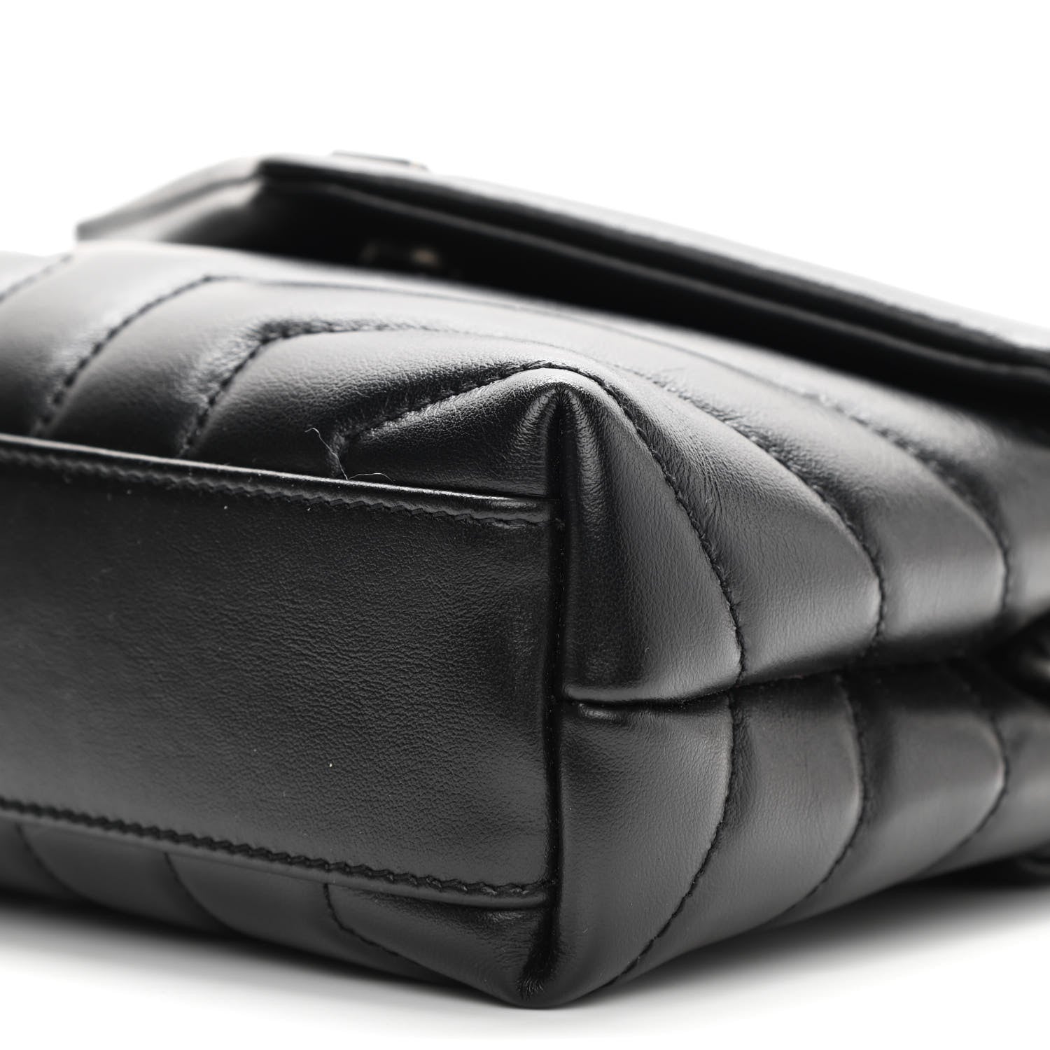 Saint Laurent Calfskin Y Quilted Monogram Toy Loulou Crossbody Bag Black 11 of 11
