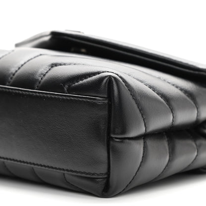 Saint Laurent Calfskin Y Quilted Monogram Toy Loulou Crossbody Bag Black 11 of 11