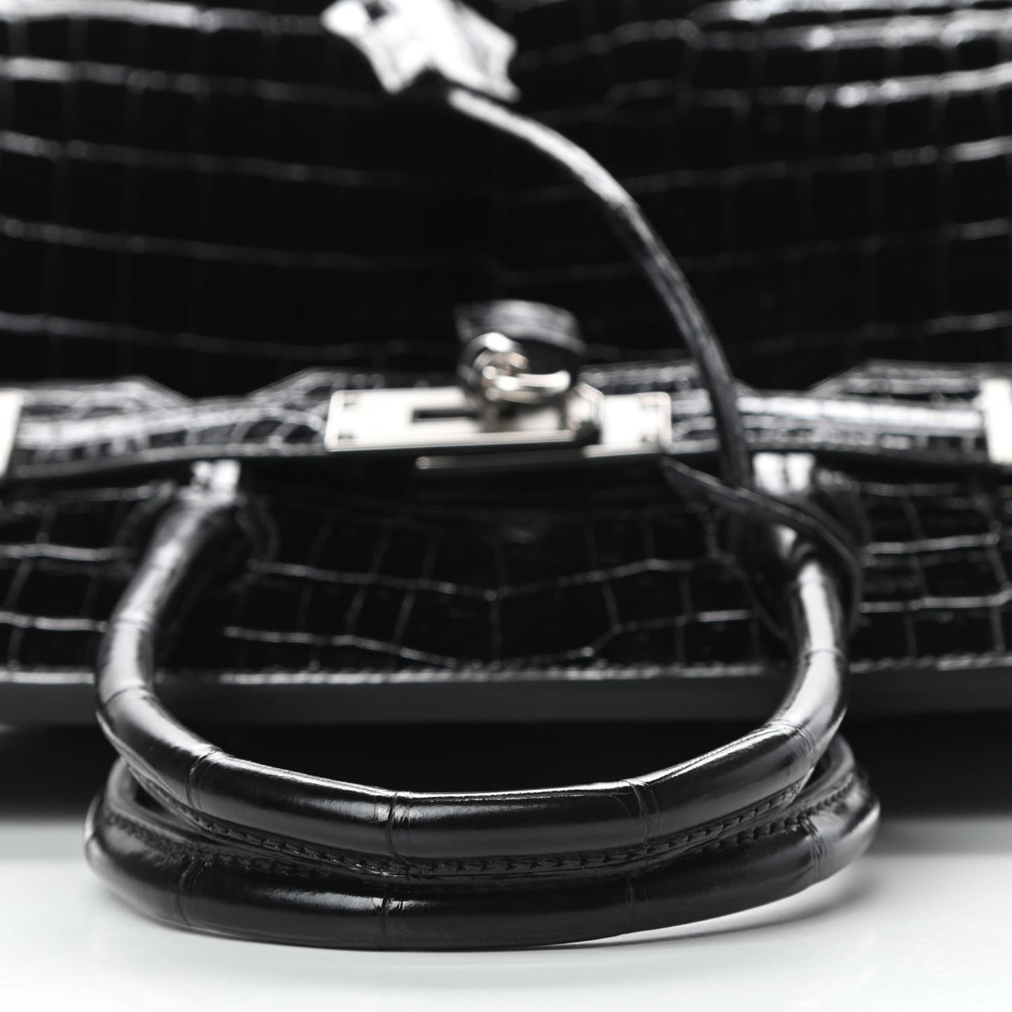 Shiny Niloticus Crocodile Birkin 30 Black