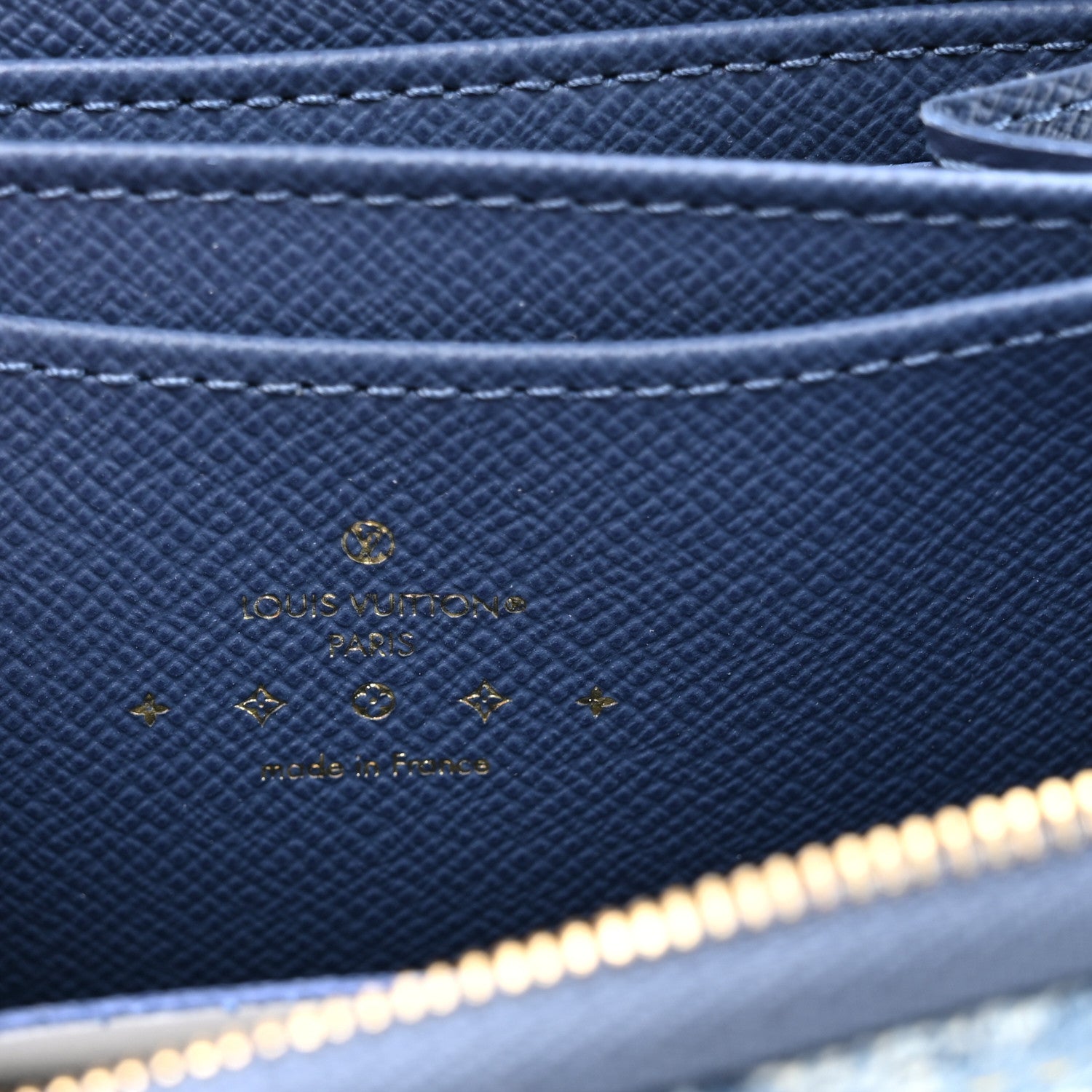 Louis Vuitton Denim Monogram Zippy Coin Purse Blue 7 of 7