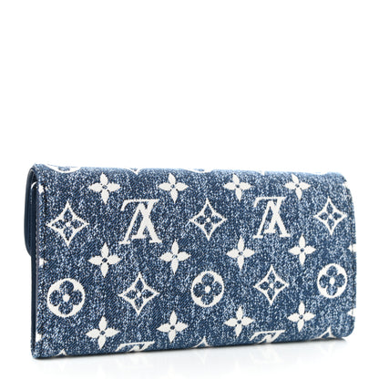 Louis Vuitton Monogram Jacquard Denim Sarah Wallet Bleu 3 of 6