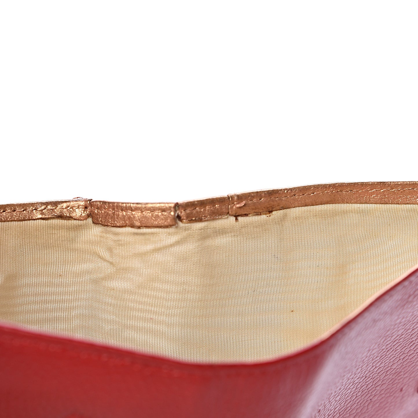 Caviar Timeless CC Compact French Wallet On Chain Red