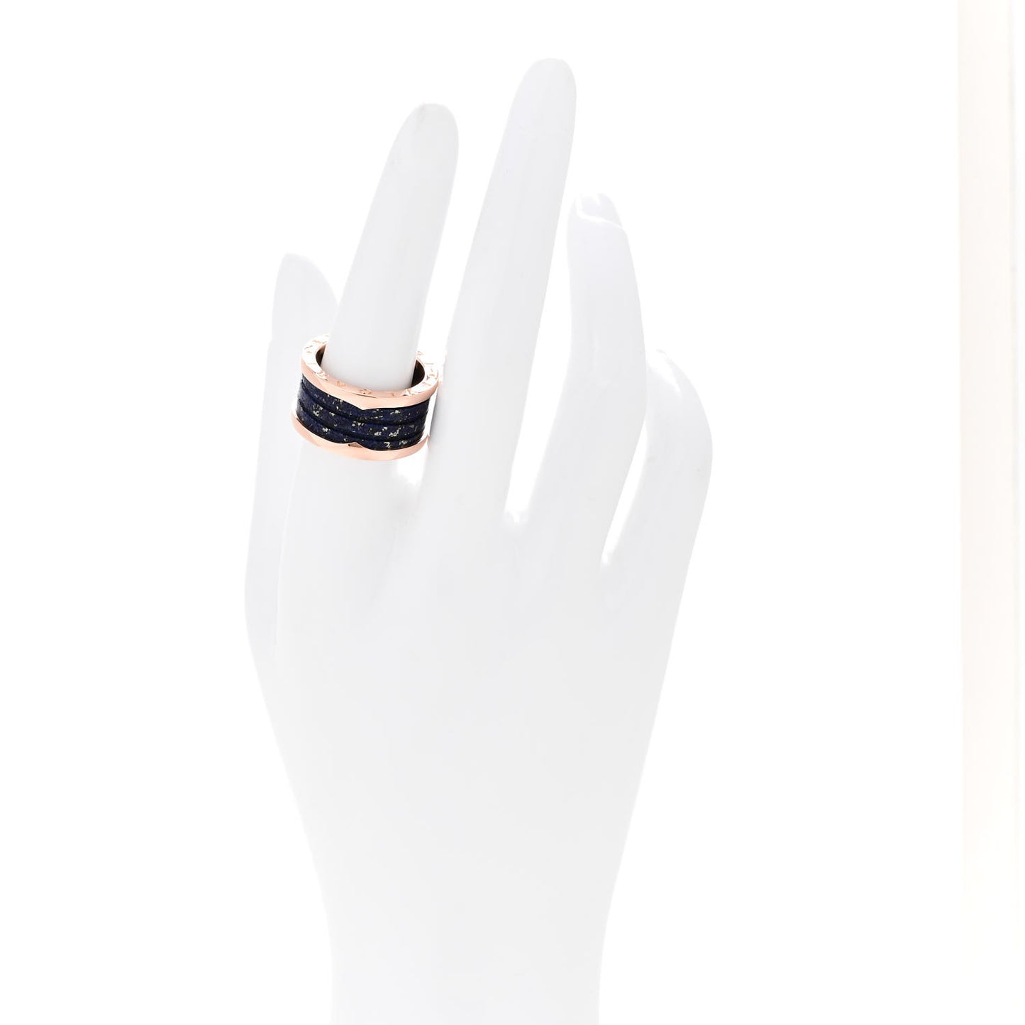 18K Rose Gold Lapis Lazuli B.Zero1 Four-Band Ring 56 7.5