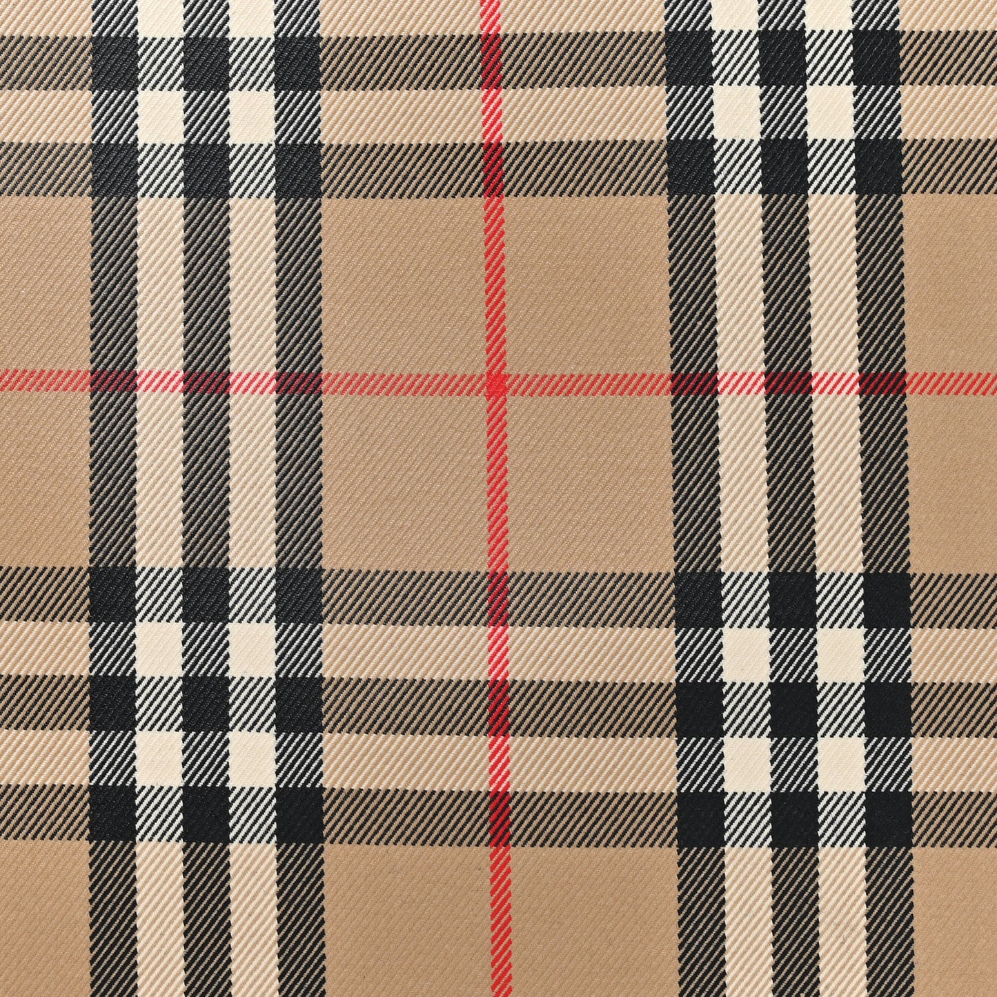 Vintage Check Calfskin Kane Tote Bag Beige Brown