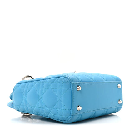 Christian Dior Lambskin Cannage Mini Lady Dior Blue 4 of 10