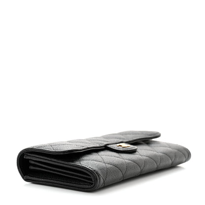 Chanel Caviar Quilted Large Gusset Flap Wallet Black 4 of 10