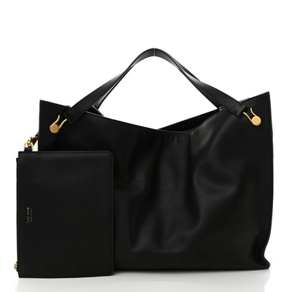 The Row Polished Saddle Calfskin Alexia Bag Black 3 of 11