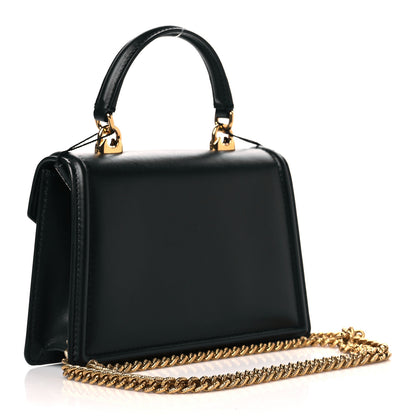 Dolce & Gabbana Smooth Calfskin Small Devotion Envelope Top Handle Bag Black 3 of 9