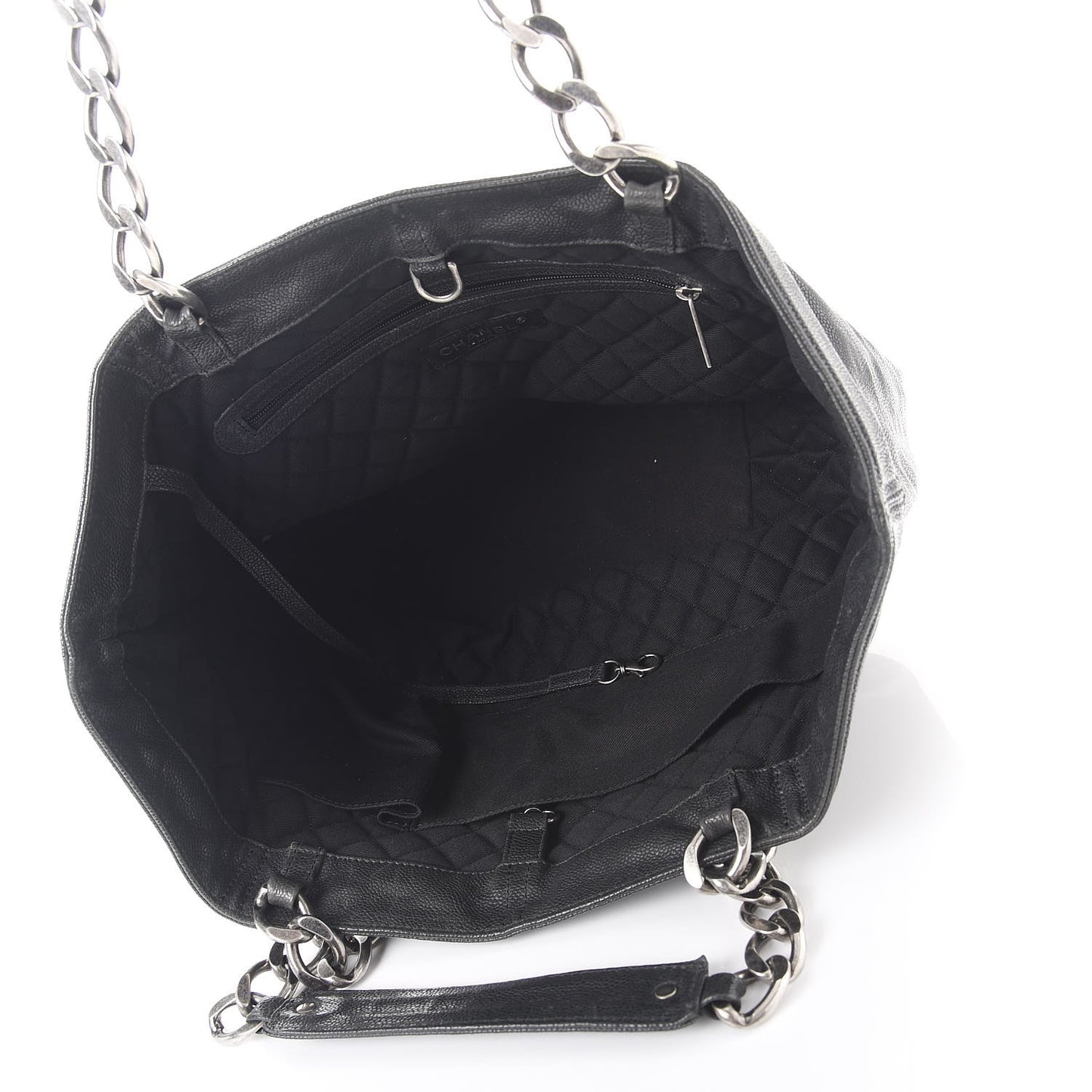 Distressed Caviar Outdoor Ligne Tote Black