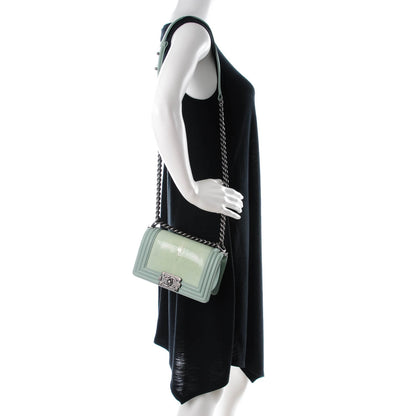 Chanel Galuchat Stingray Small Boy Flap Light Blue 2 of 7