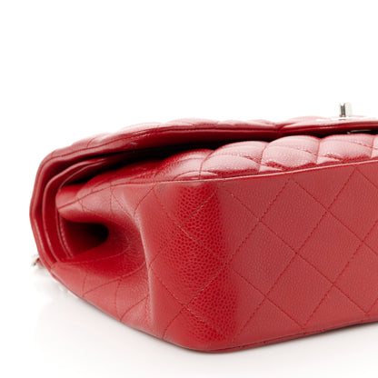 Chanel Caviar Quilted Jumbo Double Flap Red 10 of 12