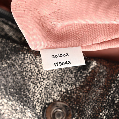 Stella McCartney Metallic Shaggy Deer Quilted Small Falabella Tote Black 7 of 11