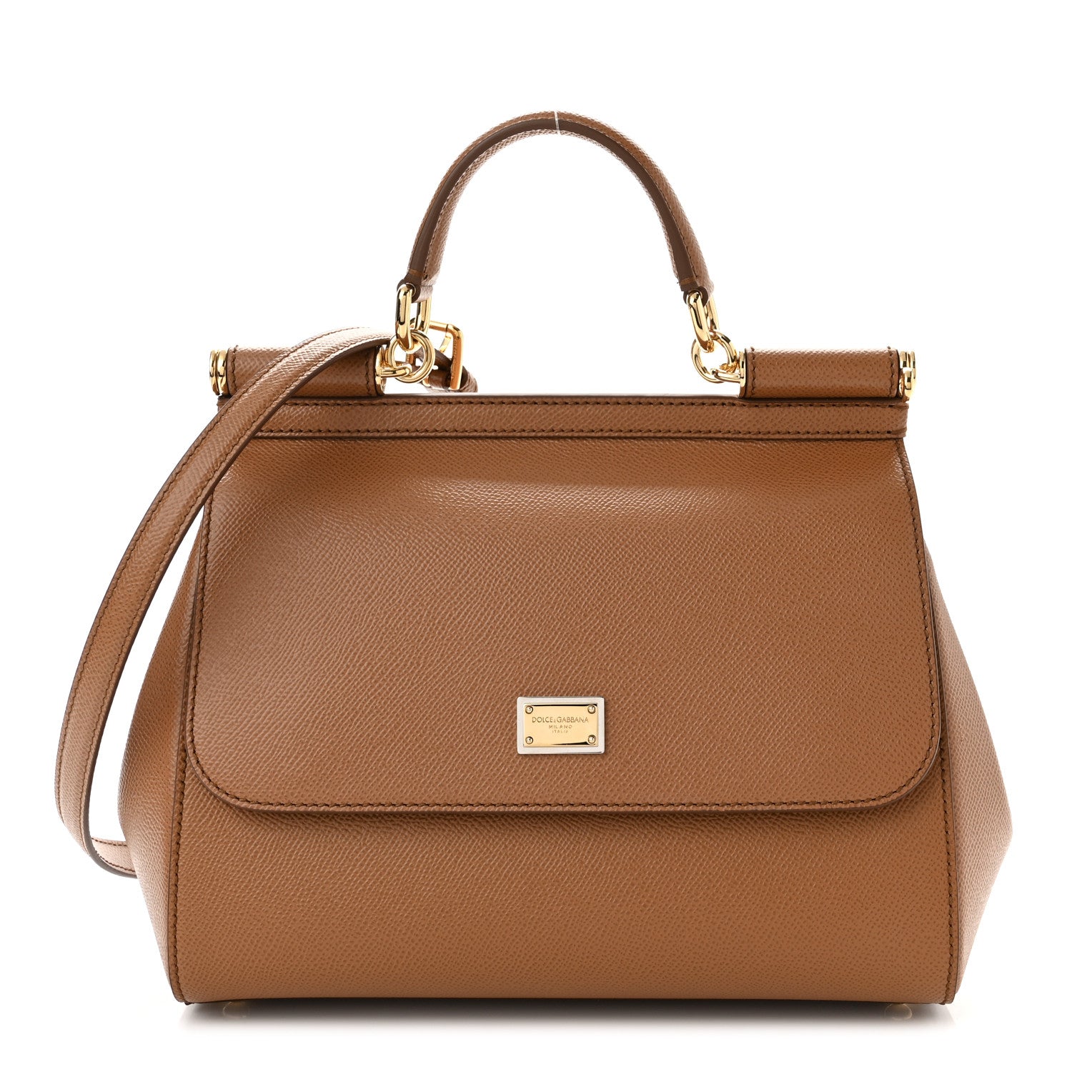Dolce & Gabbana Dauphine Medium Miss Sicily Satchel Caramello 1 of 8