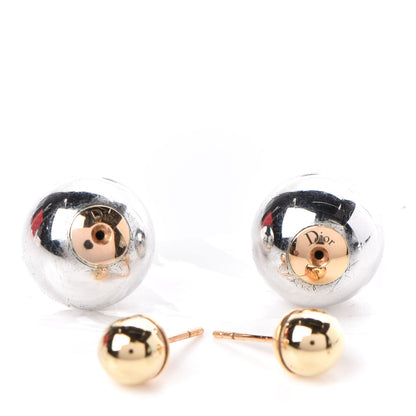 Christian Dior Mise En Dior Tribal Earrings Gold Silver 3 of 5