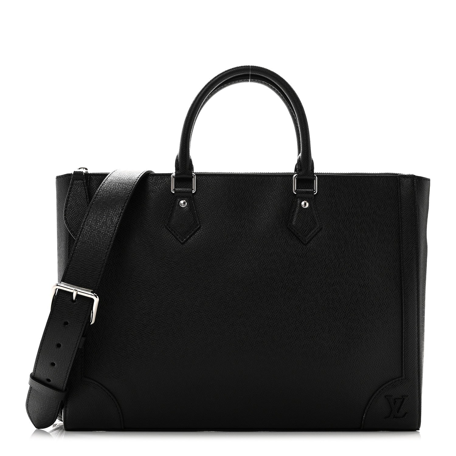 Louis Vuitton Taiga Slim Briefcase Black 1 of 9