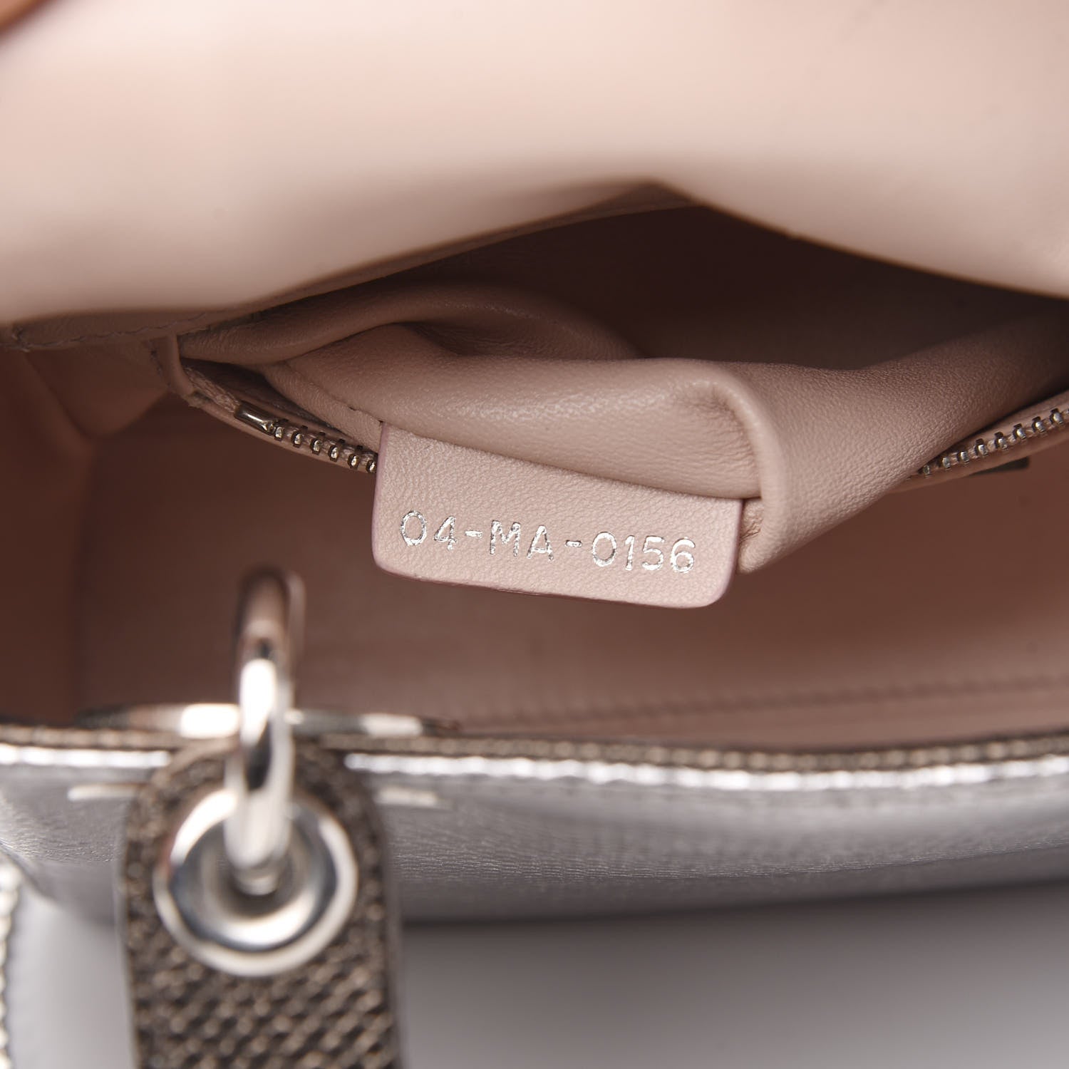 Christian Dior Metallic Karung Mini Lady Dior Silver Bronze 7 of 12