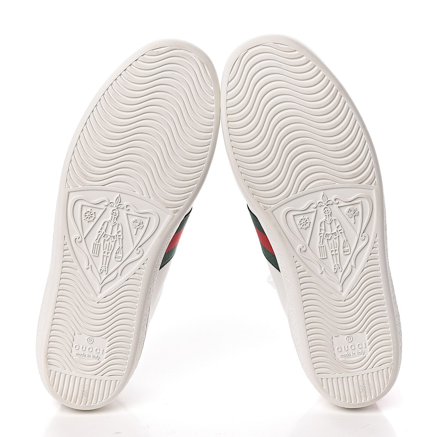 Gucci Calfskin Web Heart Embroidered Womens Ace Sneakers 38 White 5 of 12