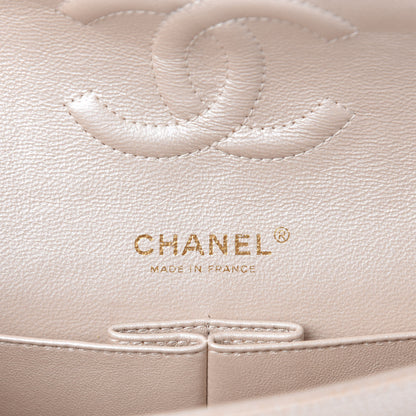 Chanel Pearly Caviar Quilted Medium Double Flap Light Beige 8 of 11