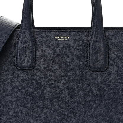 Burberry Derby Calfskin Vintage Check Medium Banner Tote Regency Blue 10 of 12