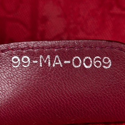 Christian Dior Lambskin Cannage Large Lady Dior Burgundy 7 of 15