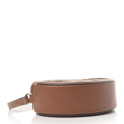 Celine Calfskin Straw Triomphe Oval Purse Crossbody Natural Tan 4 of 11