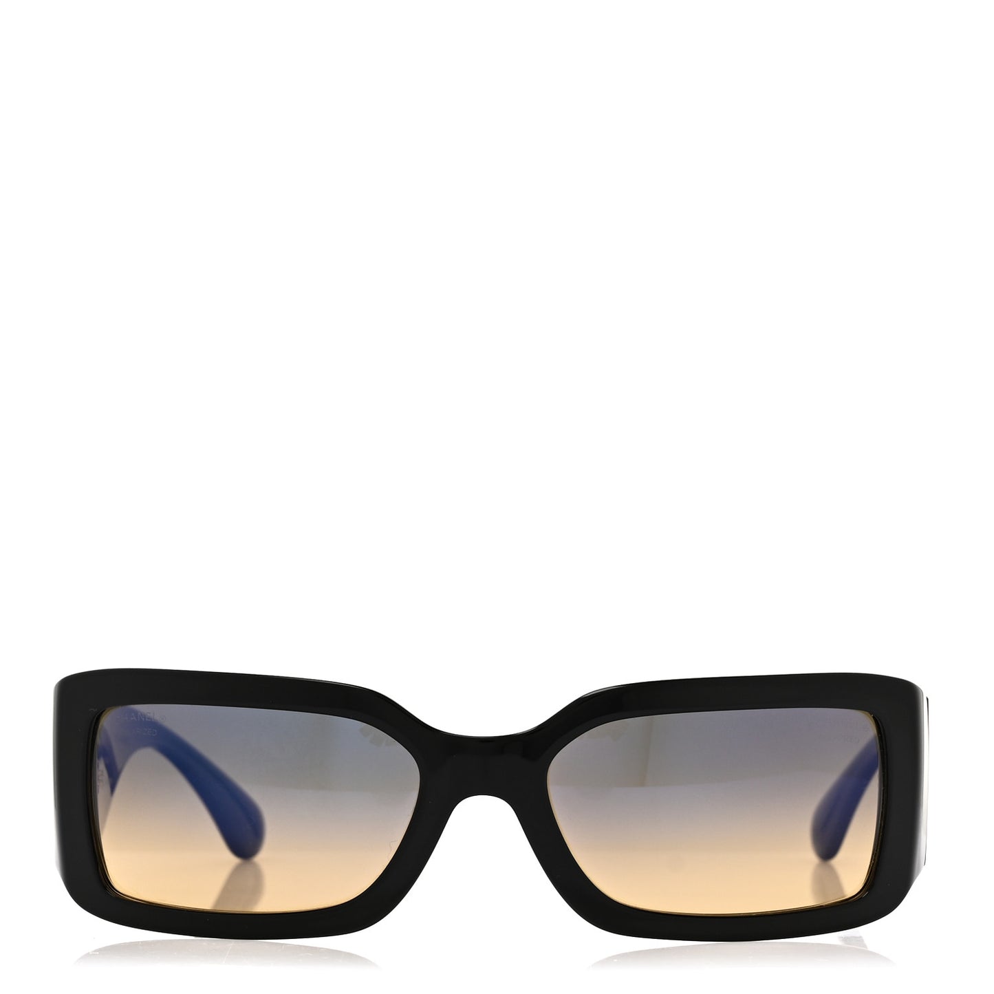 Acetate Polarized Rectangle Sunglasses 5526-A Black