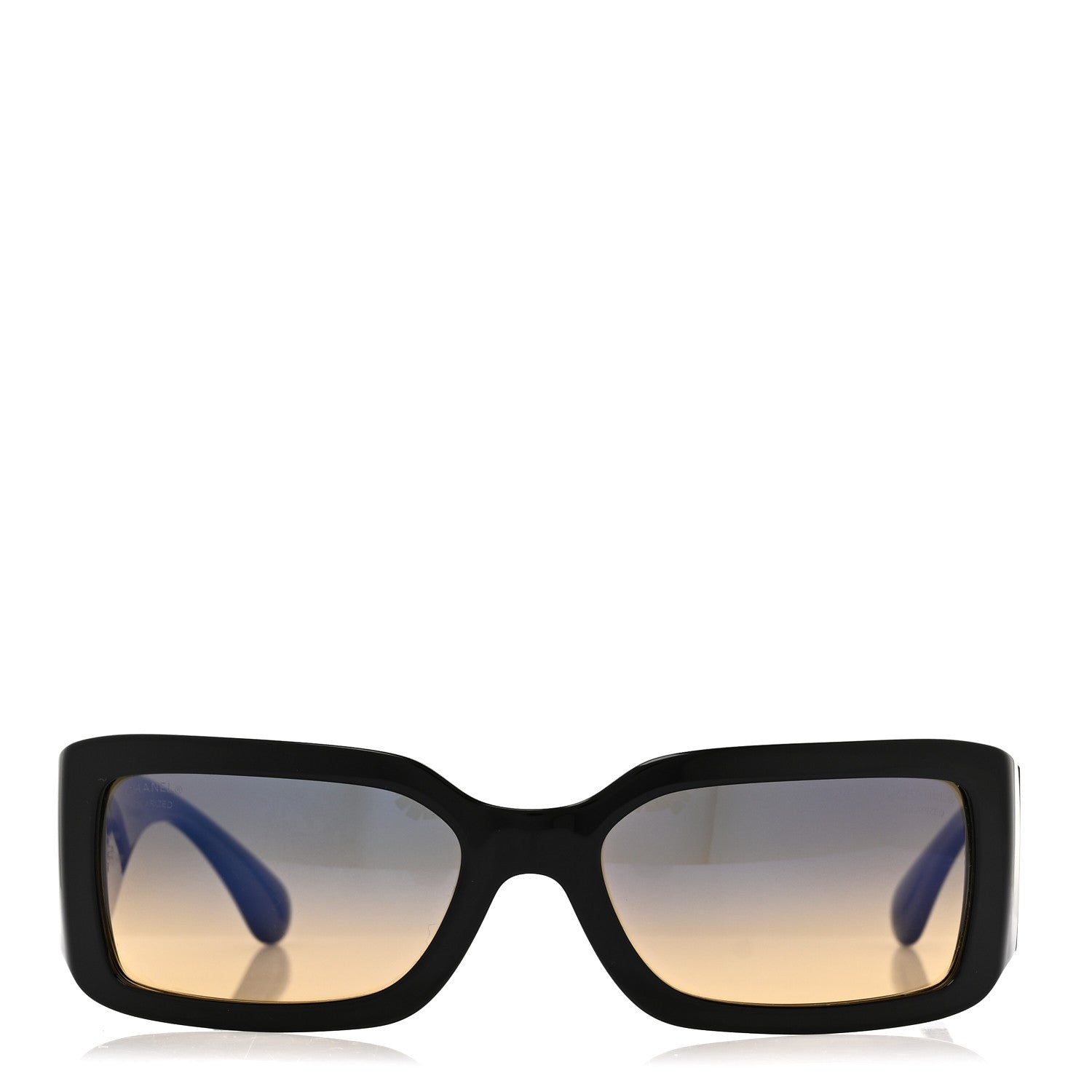 Chanel Acetate Polarized Rectangle Sunglasses 5526-A Black 2 of 6
