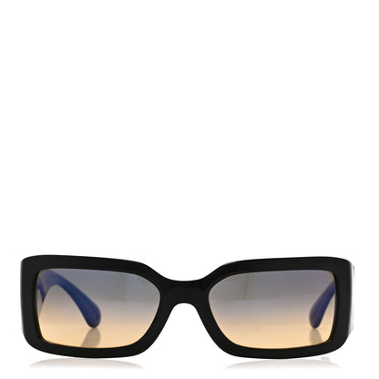Chanel Acetate Polarized Rectangle Sunglasses 5526-A Black 2 of 6