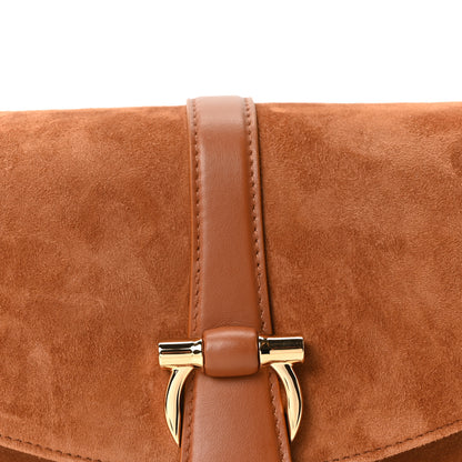 Salvatore Ferragamo Suede Mini Mia Crossbody Bag Naturale 7 of 9
