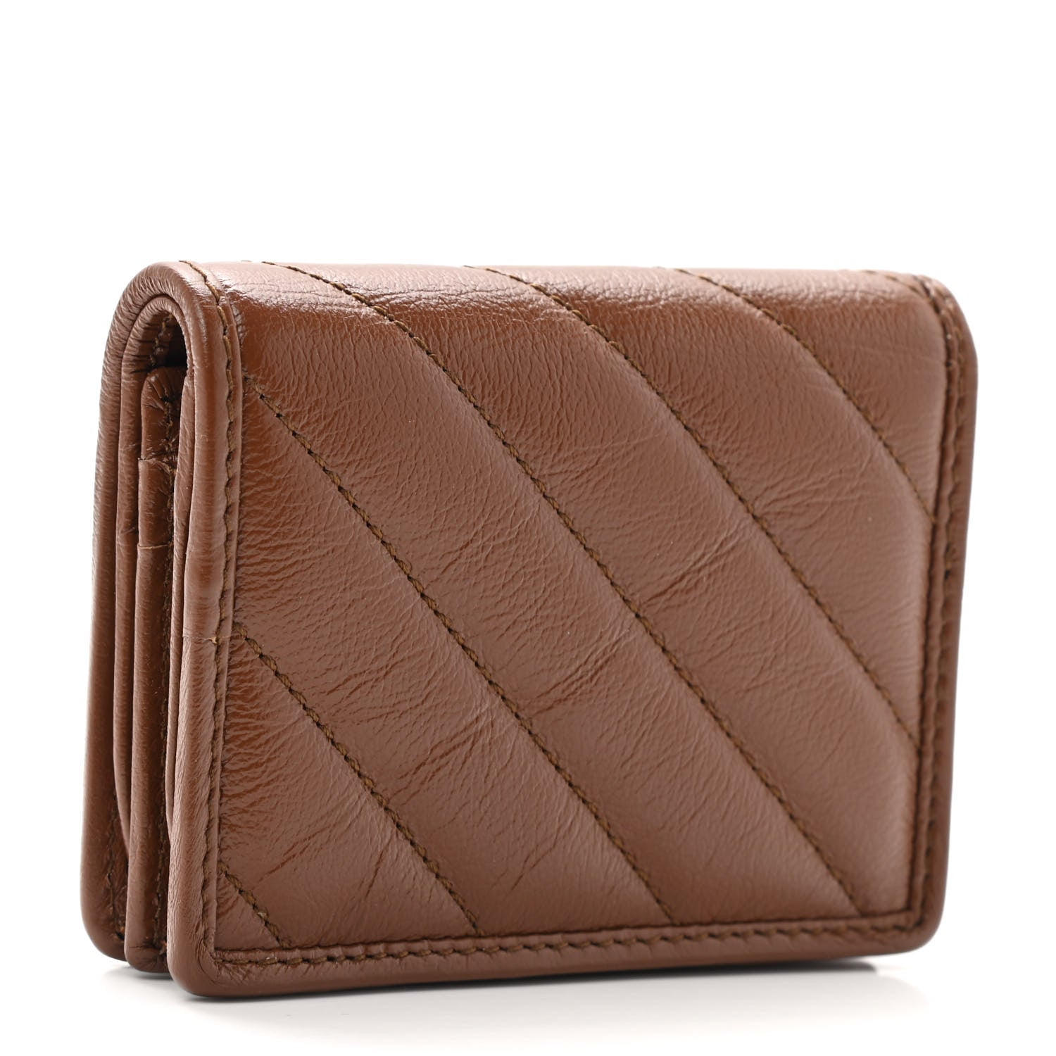 Gucci Azalea Calfskin Matelasse Diagonal GG Marmont Card Case Wallet Cuir 3 of 7