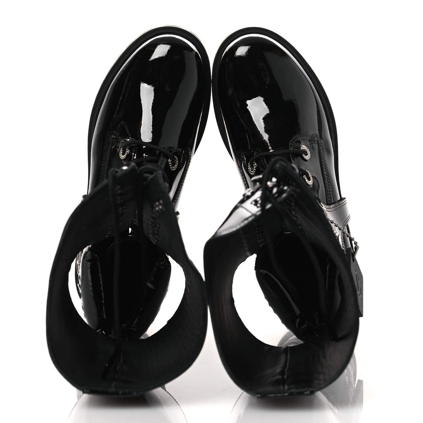 X TIMBERLAND Patent Crystal Womens Vibram Knee High Boots 8.5 Black