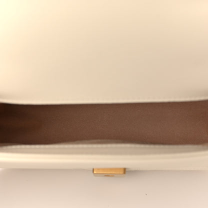 Gucci Calfskin Matelasse Mini GG Marmont Top Handle Shoulder Bag White 5 of 9