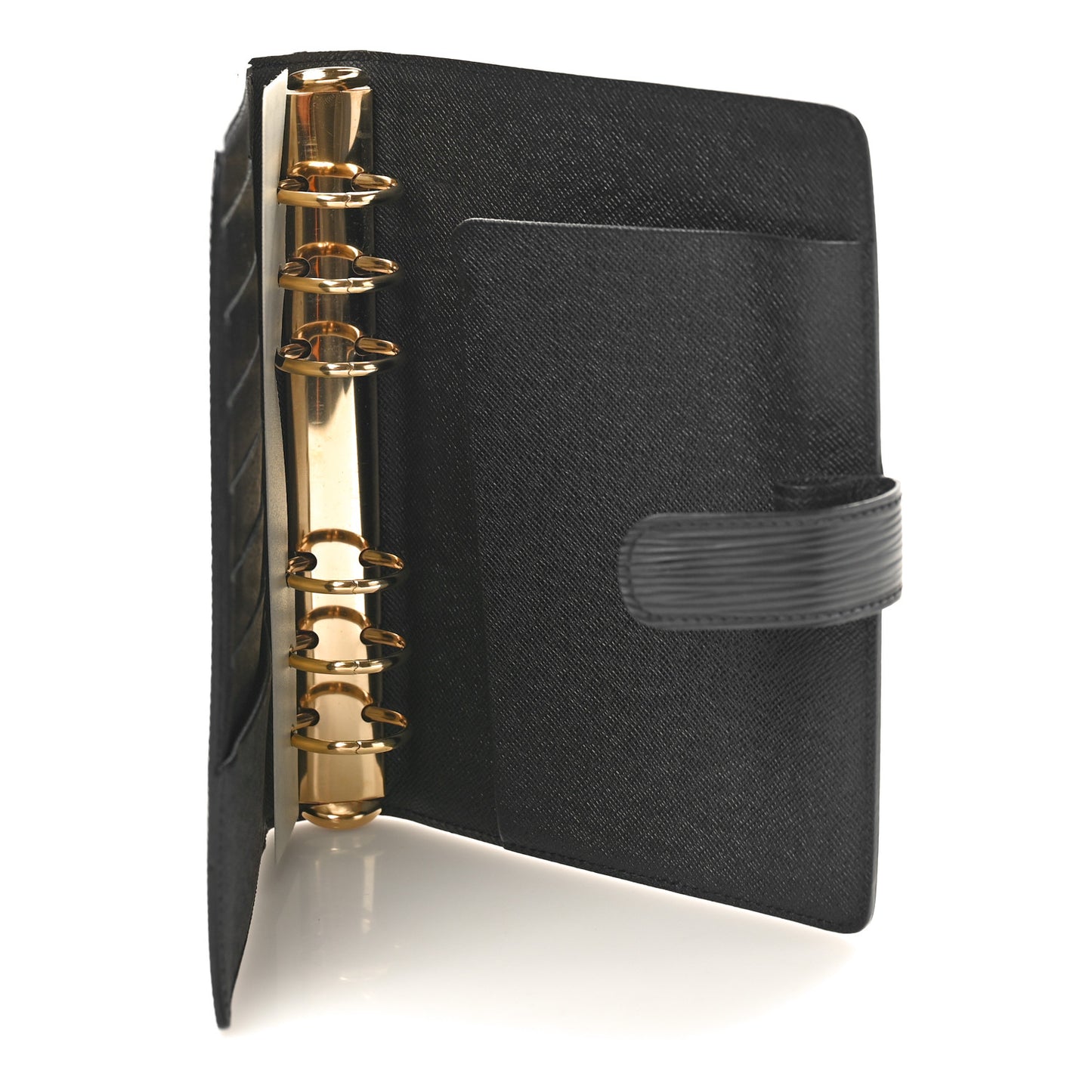 Epi Medium Ring Agenda Cover Black