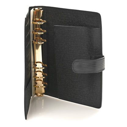 Louis Vuitton Epi Medium Ring Agenda Cover Black 5 of 8