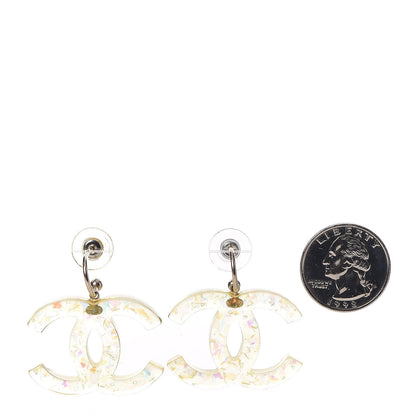 Chanel Resin CC Earrings Transparent 2 of 5