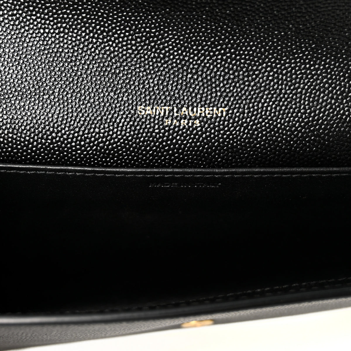 Saint Laurent Grain de Poudre Uptown Chain Wallet Black 6 of 10