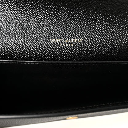 Saint Laurent Grain de Poudre Uptown Chain Wallet Black 6 of 10