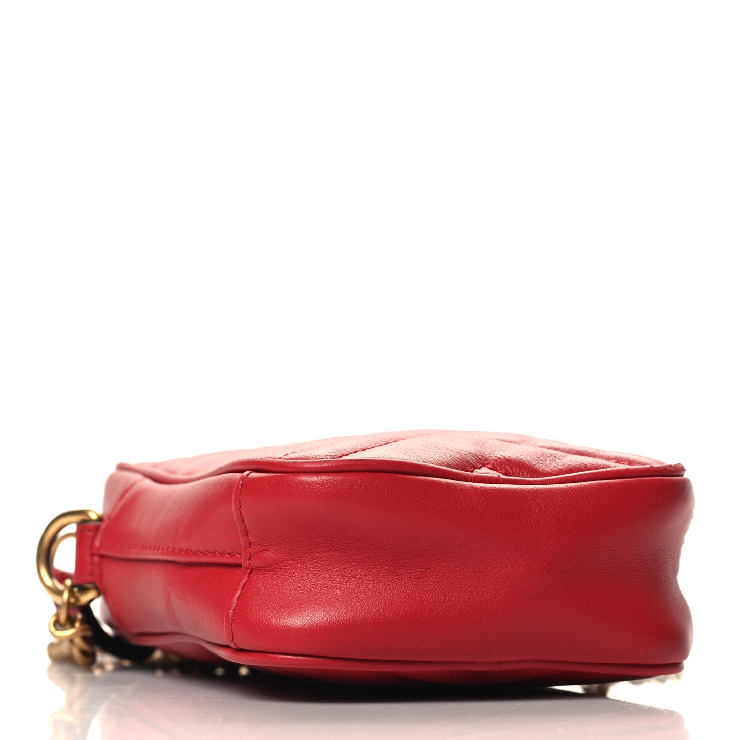 Calfskin Matelasse Mini GG Marmont Crossbody Bag Hibiscus Red