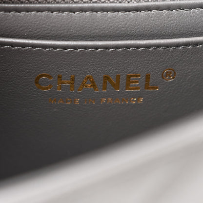 Chanel Lambskin Quilted Mini Rectangular Flap Dark Grey 6 of 11