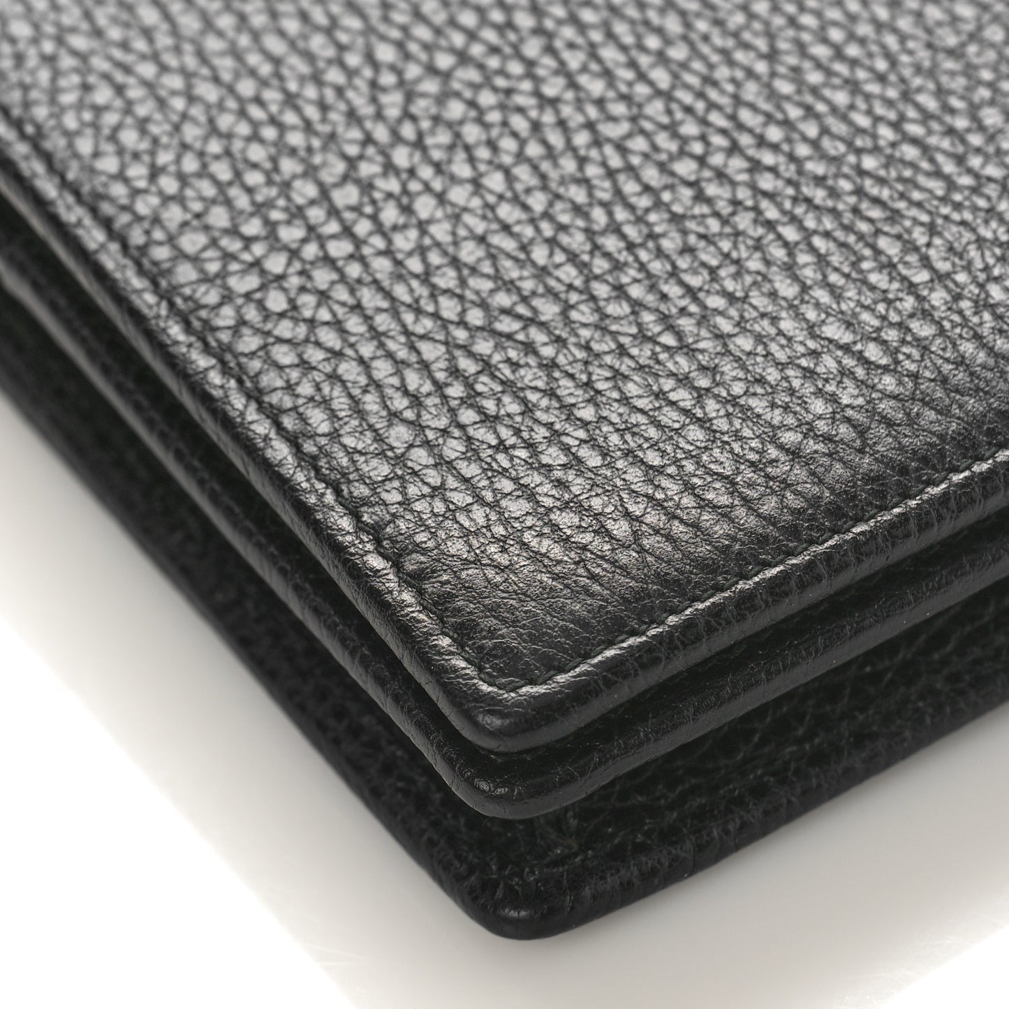 Calfskin Mini GG Marmont Chain Wallet Black