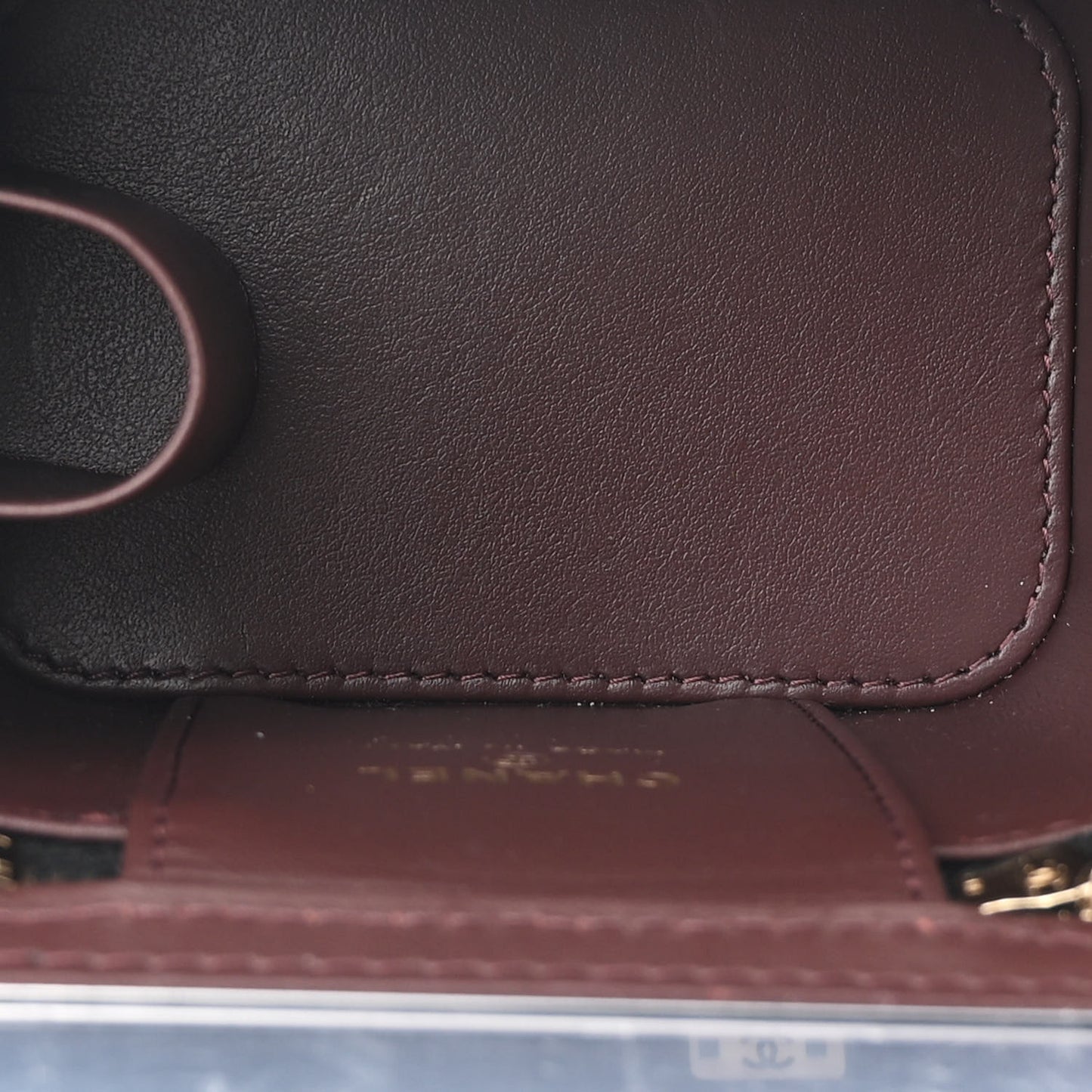 Caviar Quilted Mini Vanity Case With Chain Black