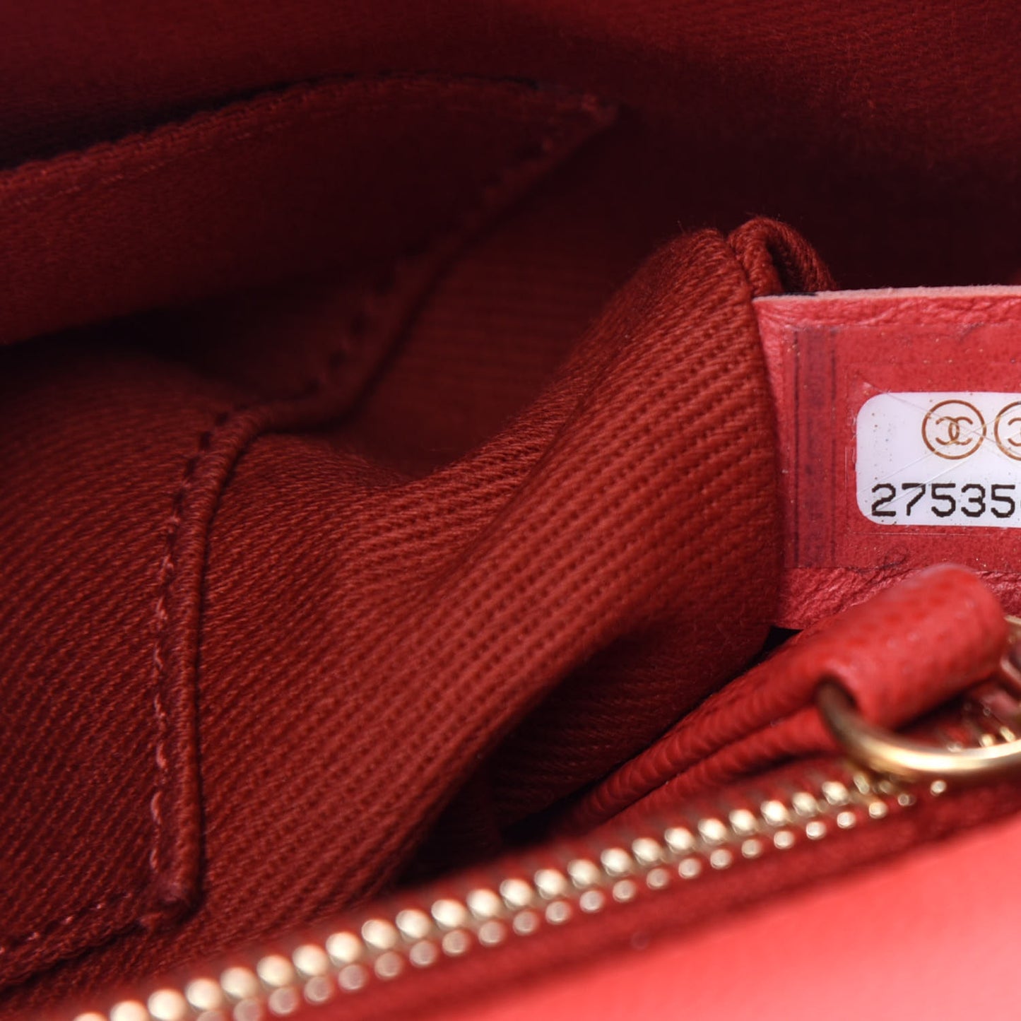 Caviar Quilted Small Coco Handle Flap Red