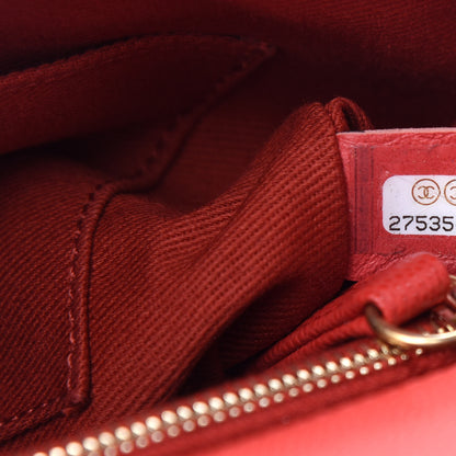 Chanel Caviar Quilted Small Coco Handle Flap Red 7 of 11