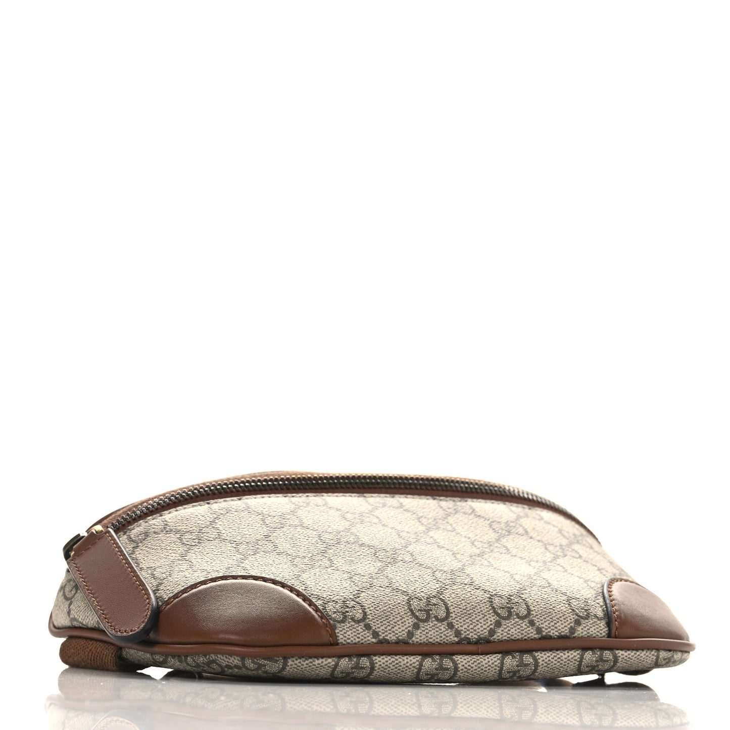 GG Supreme Monogram Emblem Calfskin Small Belt Bag Beige Dark Brown