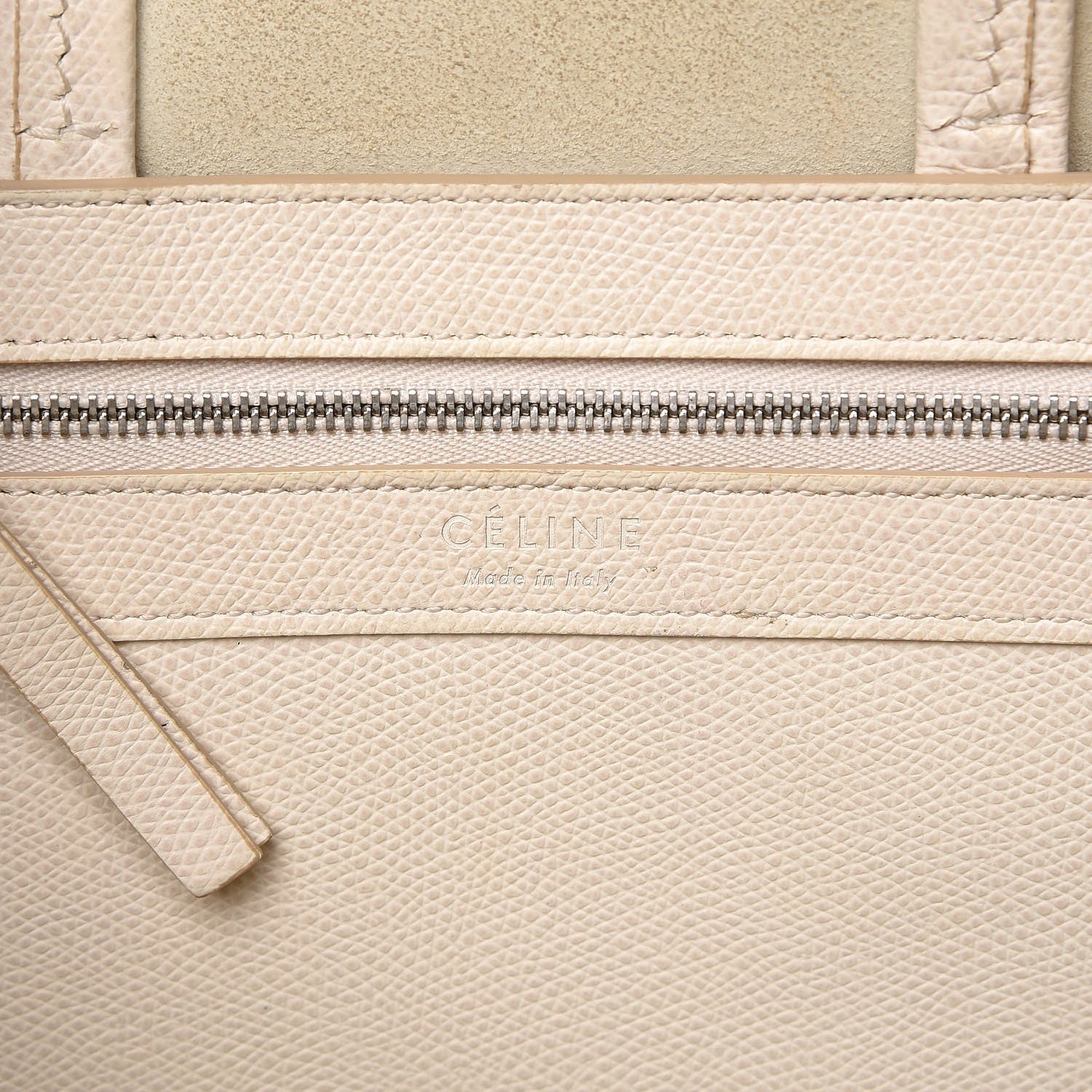 Celine Grained Calfskin Small Vertical Bi-Cabas Cream Black 7 of 15
