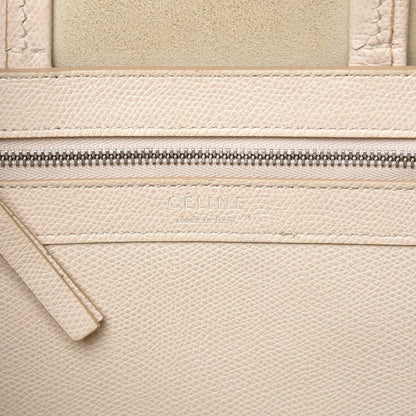 Celine Grained Calfskin Small Vertical Bi-Cabas Cream Black 7 of 15