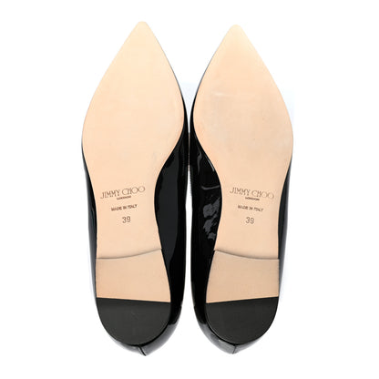 Jimmy Choo Patent Romy Flats 39 Black 5 of 5